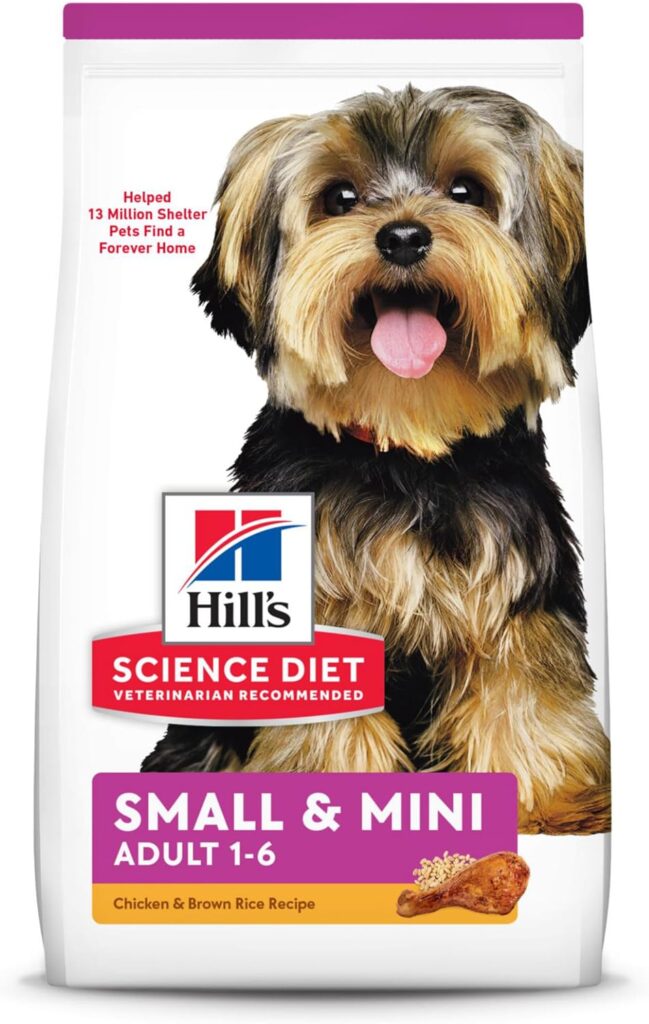 Hills Science Diet Adult Small  Toy Breed Dry Dog Food, Chicken Meal  Rice Recipe, 15.5 lb. Bag