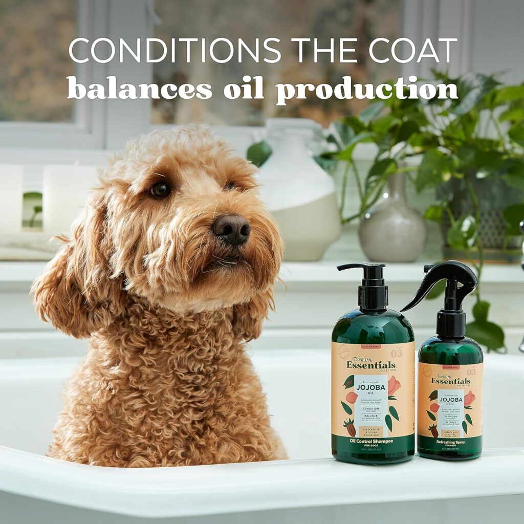 TropiClean Essentials Goats Milk Hypoallergenic Shampoo for Dogs, Puppies,  Cats - Soften The Coat - Balanced pH for Itchy  Sensitive Skin - Derived from Natural Ingredients
